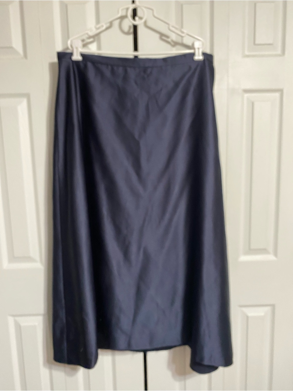 Morilee navy blue formal satin a-line skirt & beaded corset camisole top SIZE 24 - Picture 9 of 16